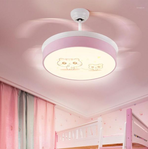 

electric fans nordic stealth fan light ceiling modern minimalist living room dining bedroom household remote control1