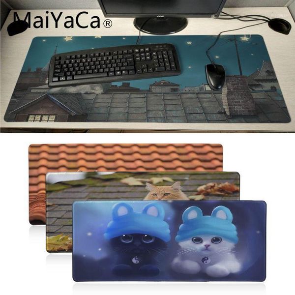 

maiyaca cute cat in roof mouse pad gamer play mats locking edge gaming mousepad mat keyboard mat table pad1