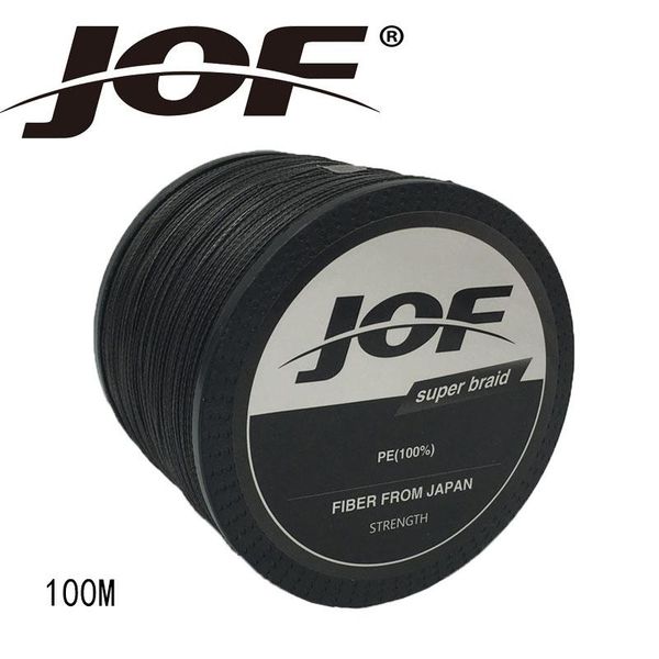 

jof 4 strands 100m pe braided fishing line multifilament fishing line wire gray/yellow/blue/green/orange/ rose red 8-100lb bbykbo homebag