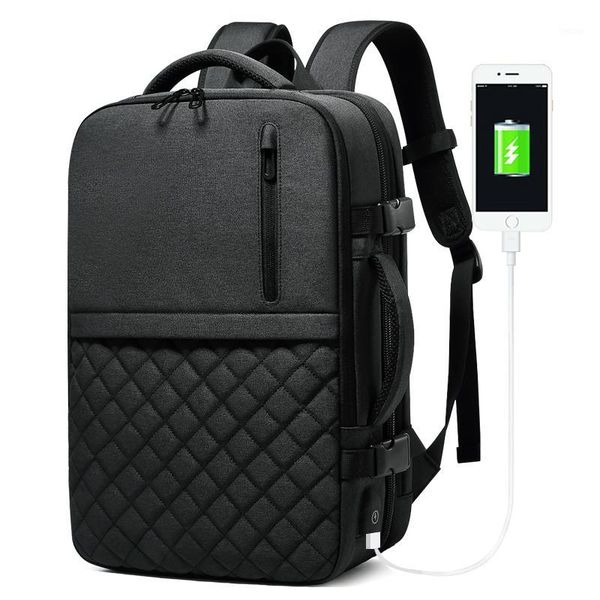 

15.6 inch lapbackpack men fashion usb charging water repellent backpack large capacity travel sports luggage bags1