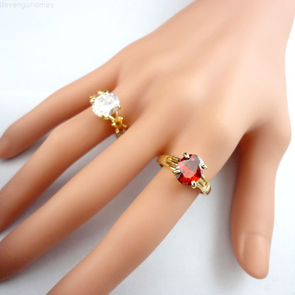 

factorymtxkwomen ring engagement multicolored for zircon gold fashion whole jewelry bulks mix lots packs lr439, Golden;silver