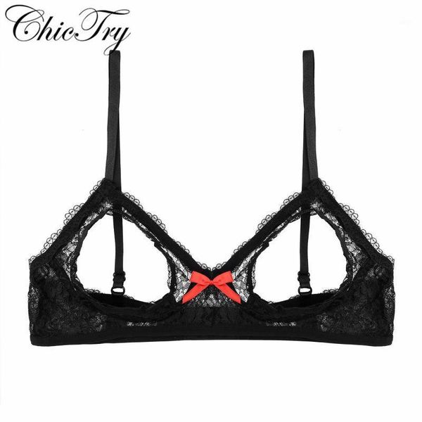 

female women lingerie lace floral open cup triangle bralette wire-unlined bra for nightwear underwear women's bra1, Red;black
