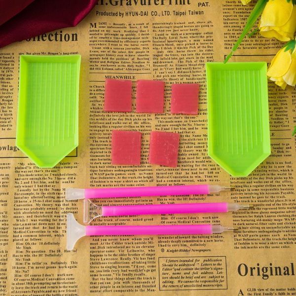 

sewing notions & tools diamond embroidery mosaic / pen glue plastic tray set diy painting cross stitch accessories #j20, Black