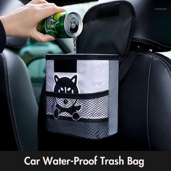 

storage bags car interior hanging box trash fashion multi-function small shopping vehicle basket1
