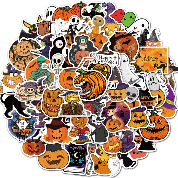 

halloween 50pcs diy stickers posters wall stickers for home decor sticker on lapskateboard luggage wall decals car sticker wall stickers