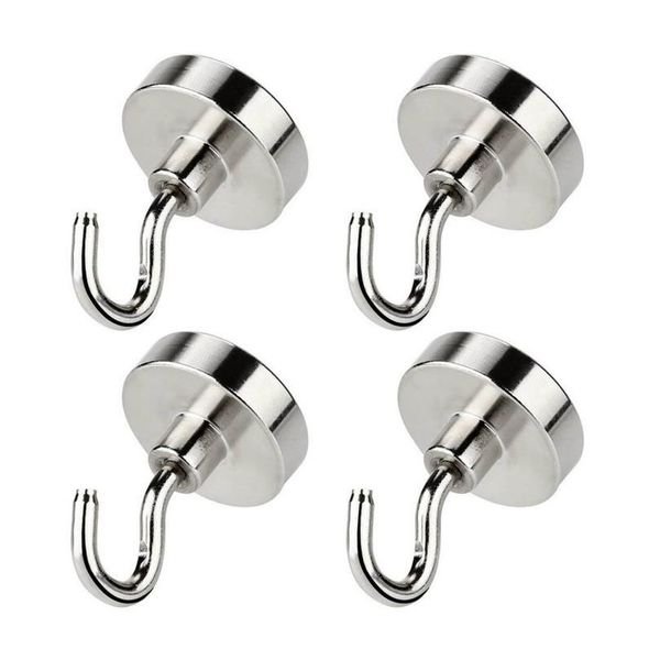 

heavy duty magnetic hook, strong neodymium magnets hook for home, kitchen, workplace,etc ,d16mm hold up to 80pounds, p wmtjqj