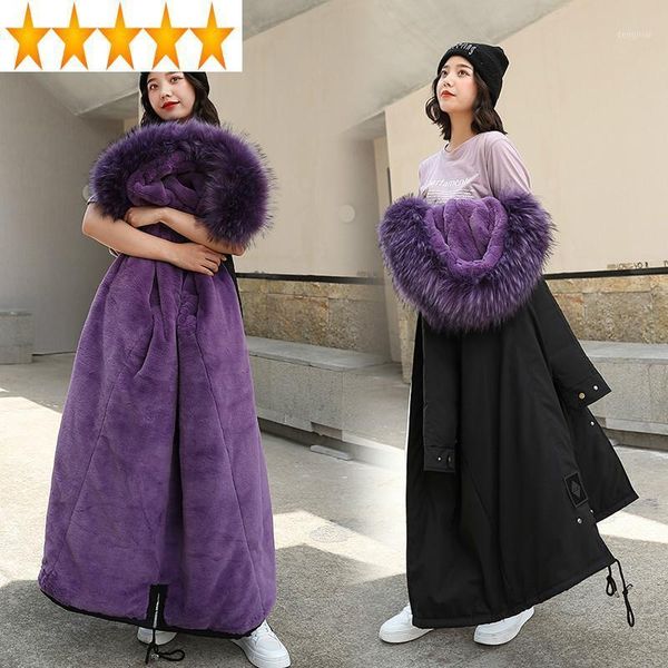

jacket 2021 faux clothes winter jackets fake fur coat outerwear warm parka women veste femme yy19731, Black