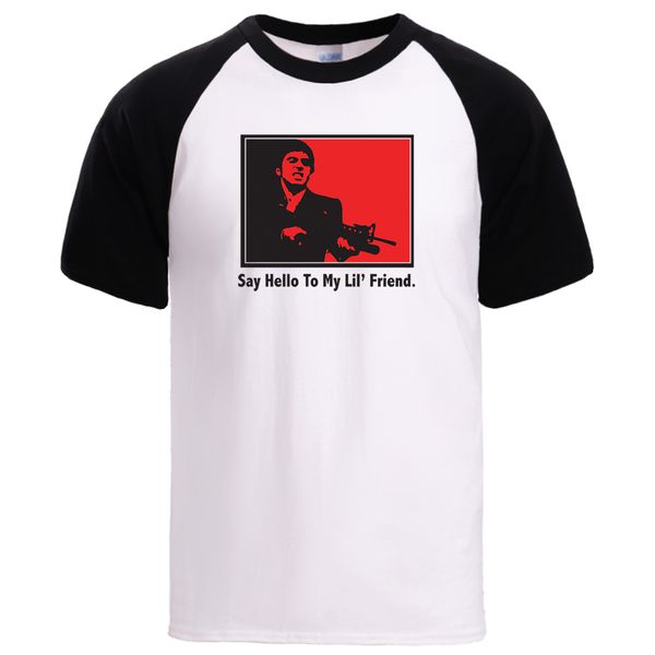 

sport say hello to my lil-friend print tshirt mens summer cool short sleeve t shirts raglan 2020 man brand loose fit sportswear