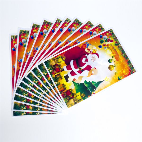 

new10pcs merry счастливый санта дерево упаковка подарков клаус рождество новый год 2021 рождество конфеты сумки навидад 2020 noel 6