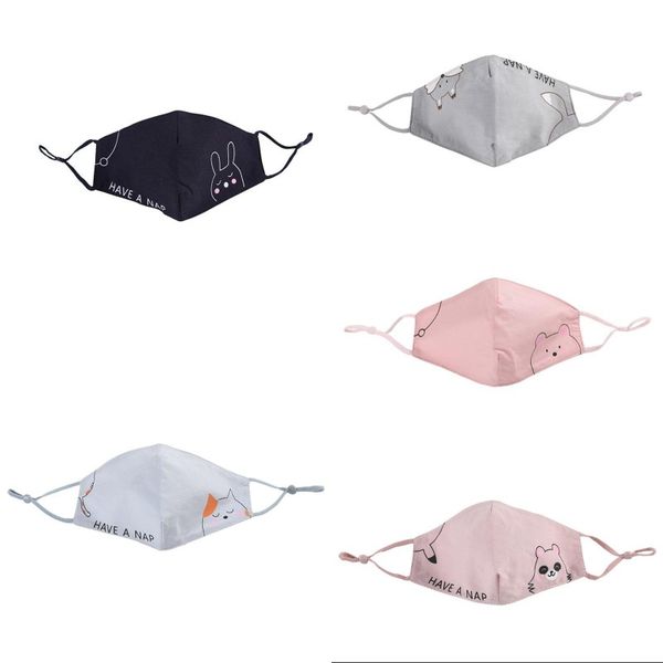 

have a nap animal mascarilla cloth child anti dust protection face mask fox rabbit fashion washable earloop kids mouth respirator 2 5sma g2