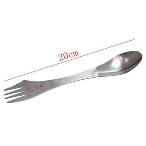 

new fork spoon spork 3 in 1 tableware stainless steel cutlery utensil combo kitchen outdoor picnic jllyea dh_niceshop