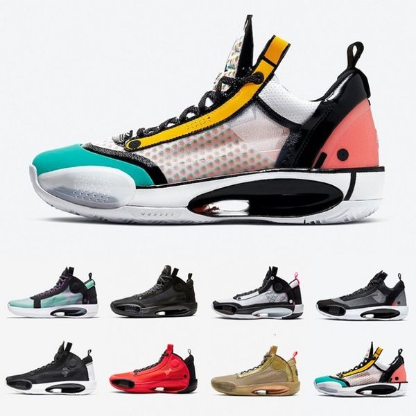

2021 jumpman34 basketball shoes xxxiv rui hachimura x heritage 34s infrared 23 zoo noah snow leopard black cat crispy mens sports sneakers, White;red