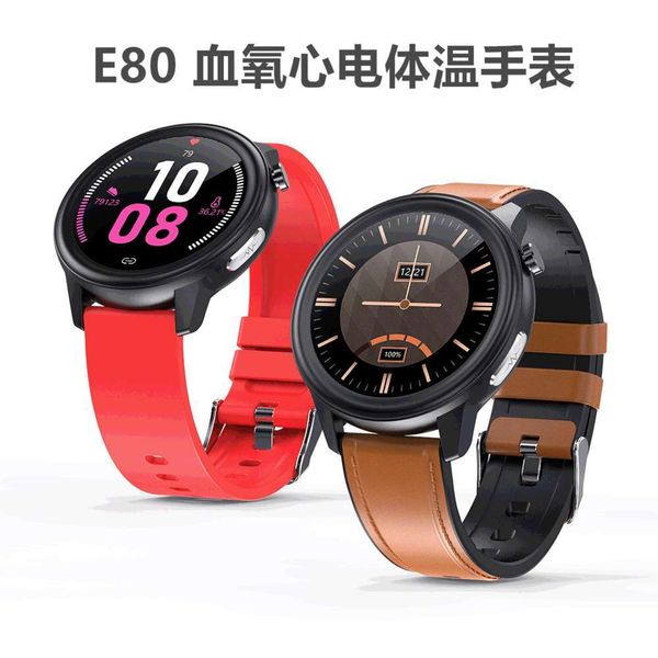 

new e80 oxygen thermometer ecg heart rate intelligent bracelet blood prsu
