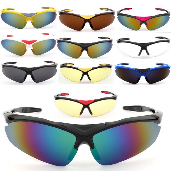

discolor cycling eyewear sunglass outdoor sport sunglasses uv 400 protection goggles for mountain road bike bicycles fishing glasses, White;black