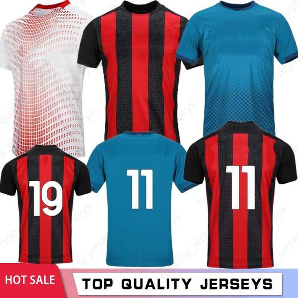 

2020 2021 thailand ibrahimovic theo soccer jersey man kit 120th anniversary rebic bennacer theo tonali football jersey camisa, Black;yellow