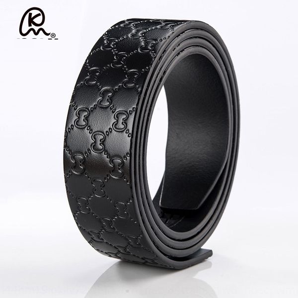 

layer button cowhide automaticbelt body men's embossed pattern letter button business leisure belt tafu1, Black;brown