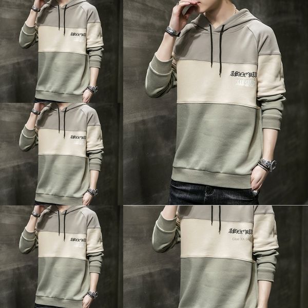 

erpz6 sweater men's fashion pulloverhoodie hoodie ins pullover cool korean loose coat hop autumn 2020 new men's print pullover hip, Black