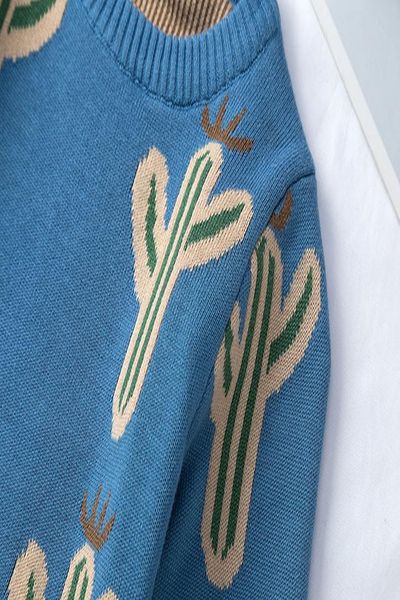 

осень 2020 новых дети кактус свитер пуловер мальчики и девочки с длинным рукавом вязать пальто топов малышей девочка свитера sqcgbr bbgargde, Blue