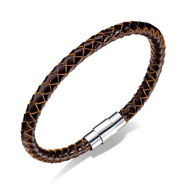 

charm bracelets leather bracelet simple gentleman man, Golden;silver