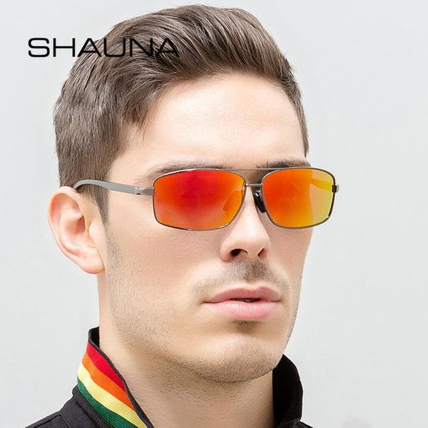 

sunglasses shauna fashion men classic square polarized aluminum magnesium frame spring legs film coating driving sun glasses1, White;black
