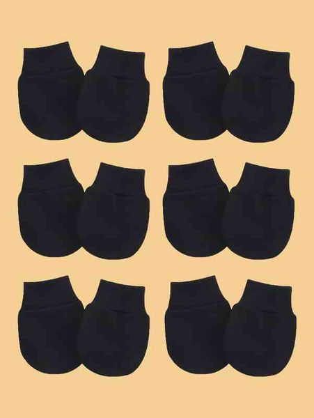 

6pairs baby solid gloves she01, White