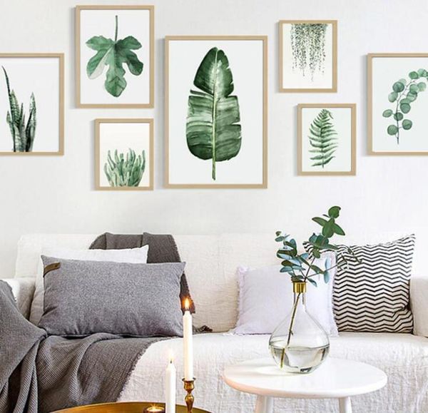 

plant canvas painting art print poster decoration wall art modern office bedroom living room unframed painting1