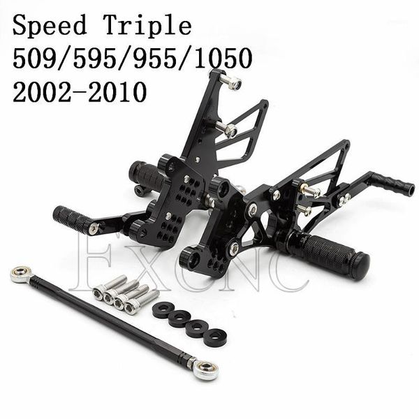 

pedals adjustable footrest motorbike motorcycle pedal front footpeg rearset rear set for speed triple 509 595 955 10501