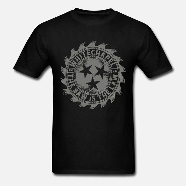 

leqemao короткие рукава хлопок мода бесплатная доставка whitechapel мужчины saw is the law черный балахон дизайнеров футболки толстовка