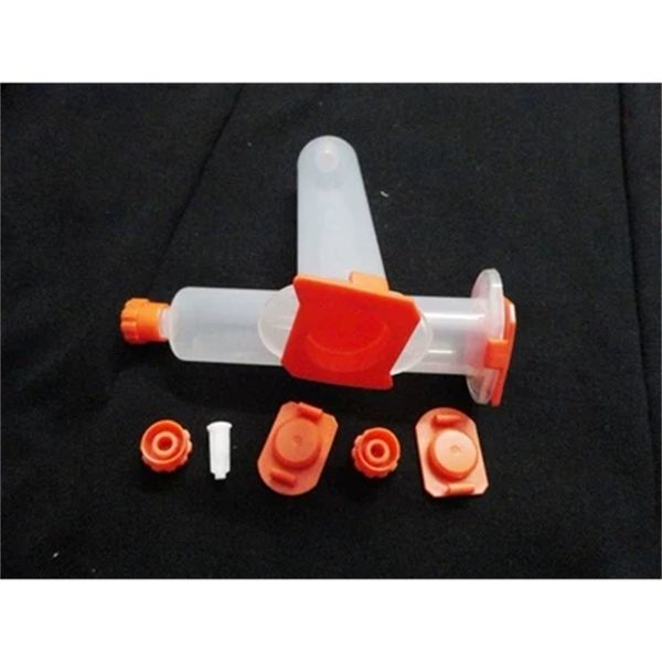 

adhesive barrel air syringe distribution sleeve, 3cc piston, end caps, hats