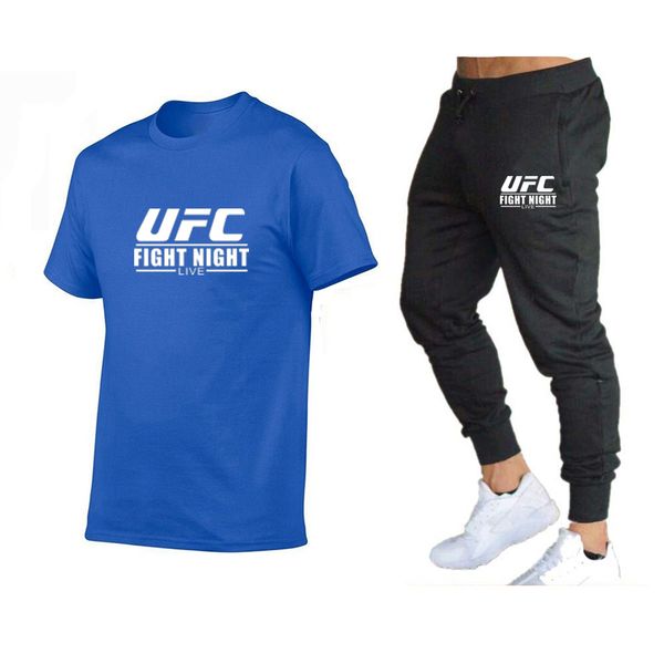 

designer tracksuit summer popular solid cotton t-shirt+pants pure cotton t-shirt running suits printed football casual pants, Gray
