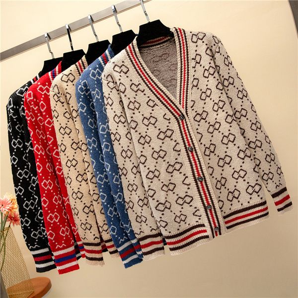 

2022 winter to spring women v-neck button placket long sleeve cardigan sweater oversize luxury england korean knit coat, White;black