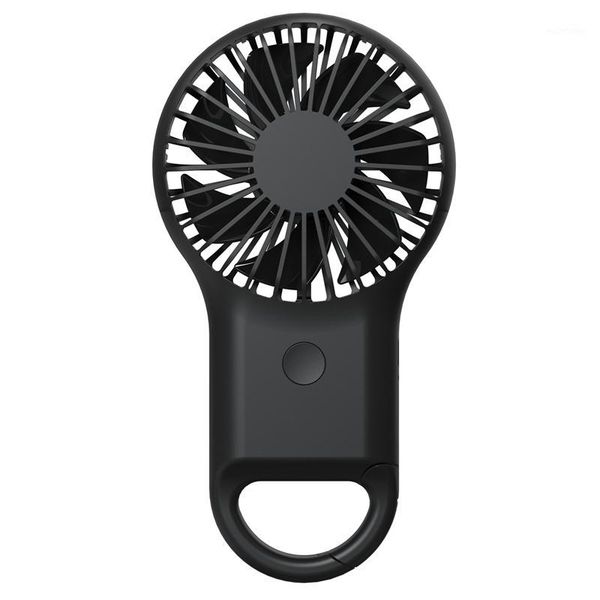 

new carabiner fans usb charge handheld fans with 7 colors lights portable small fan mini air cooler black1