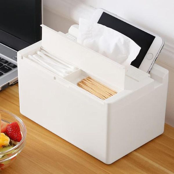 

tissue boxes & napkins multifunctional box toothpick cotton swab paper storage organizers home removable rack #351