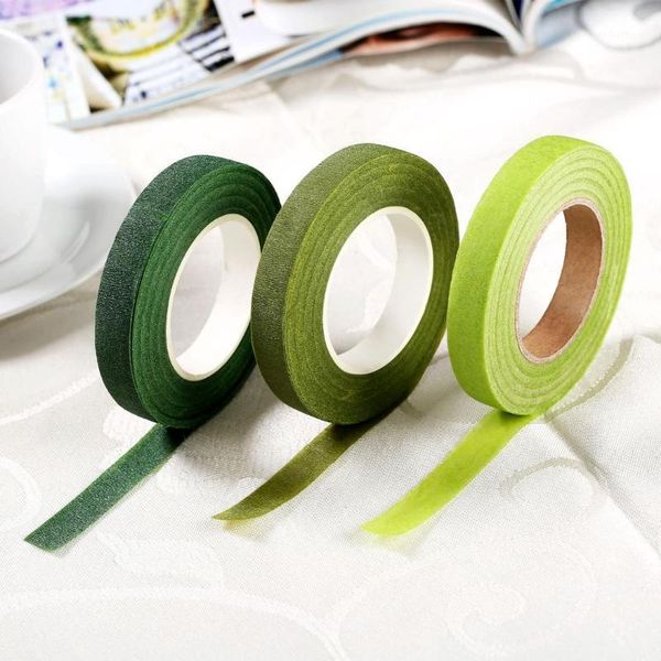 

decorative flowers & wreaths 30 yard self-adhesive tape florist stem wire floral work resealable elastic wrap garland dia 12mm1