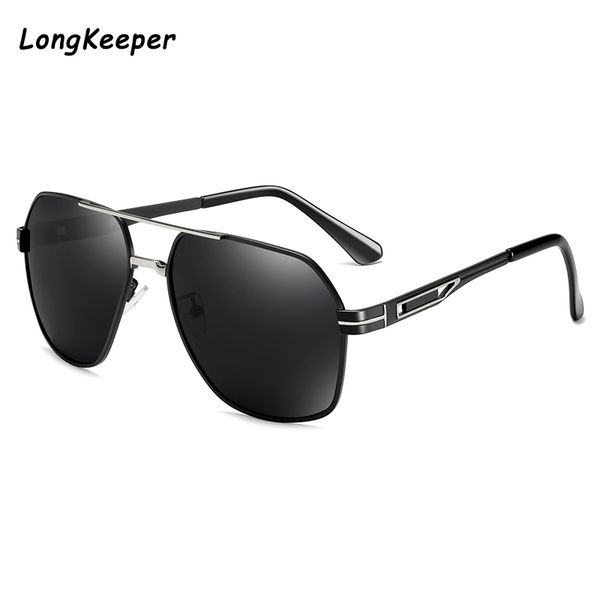 

men pilot sunglasses star style frame polarized glasses brand design pilot male sun glasses driving oculos de sol, White;black