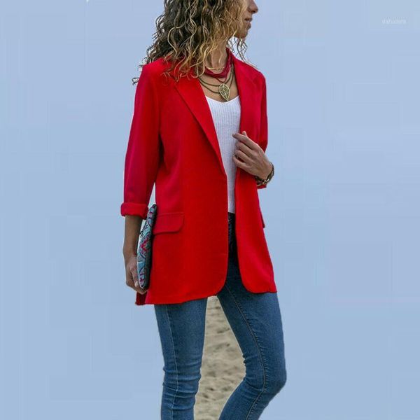 

2019 new fashion business suit women slim casual business blazer suit work jacket long sleeve coat outwear 1, White;black