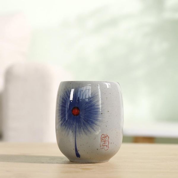 

chanshova 175ml китайский ретро расписанную синий и белый фарфор чайная китай для дома и офиса большие керамические чайные чашки h216 bbycrm