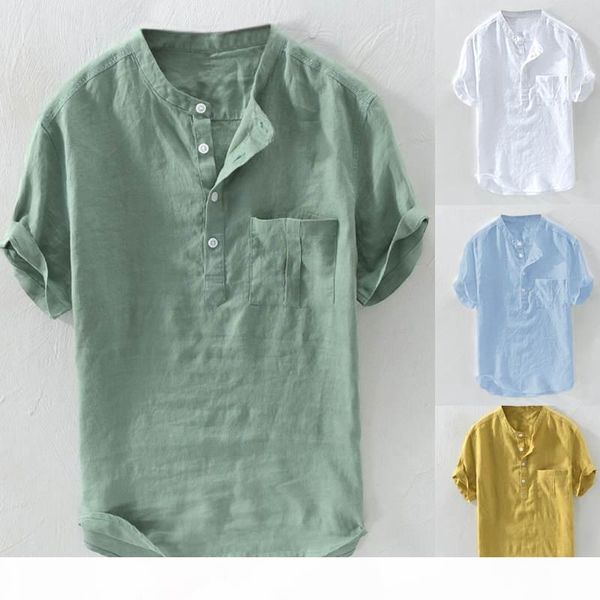 

2019 fashion men t shirt cotton short sleeve o neck button casual men tee shirt loose breathable t-shirt camisetas summer, White;black