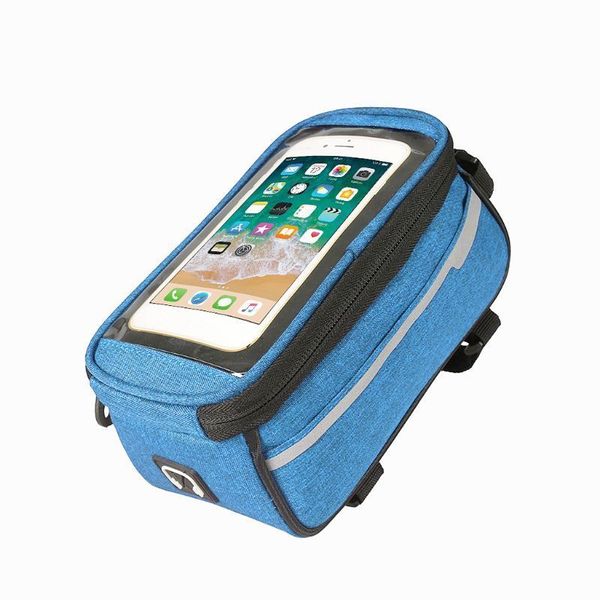 

6 inch holder bike bicycle front tube bag cycling cell mobile phone case