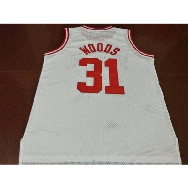 

age treadwell woods #31 real mesh fabric embroidery color red or white college jersey size s-4xl or custom any name or number jersey, Black