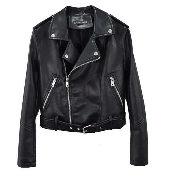 

women's synthetic leather coat