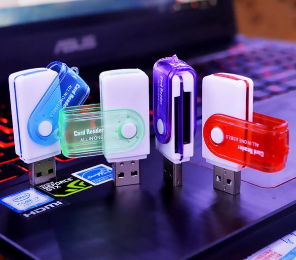 

all in one usb 2.0 memory card reader connecting for micro sd mmctf m2 memory stick ms duo rs-mmc 2020