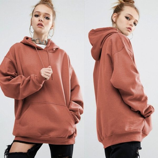 

black hoodies women long sleeve casual hoodie sweatshirt hooded pullover with pocket fashion sudadera mujer lj201103