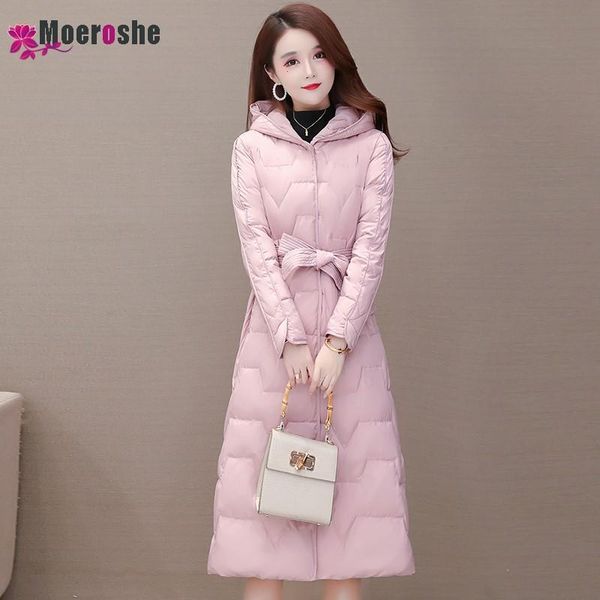 

women's down & parkas white duck jacket women winter 2021 female parka long puffer hooded snow outwear thick warm waterproof coats, Black