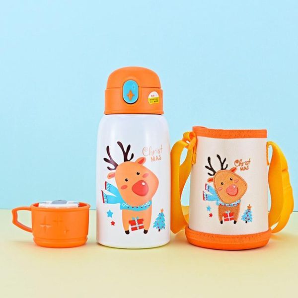 

wholesale christmas santa claus elk double wall insulated vacuum flasks drinking stainless steel kids water bottle dhd2366