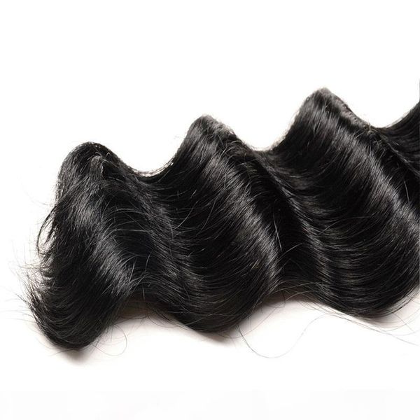 

jet black color deep wave 28 30 32inch brazilian raw virgin unprocessed hair natural color human hair curly weaving bundles