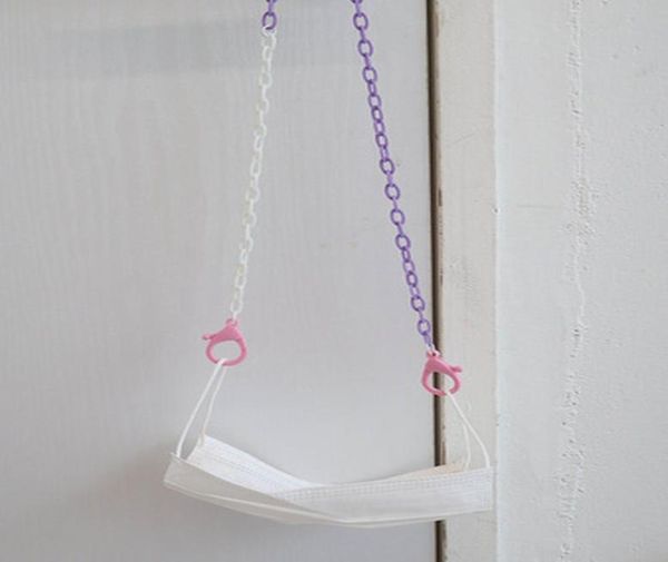 

2020 chic korean candy color cute acrylic mask chain fashion women mask chain holder straps sunglasses accessories h jllafd