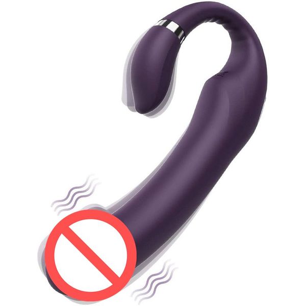 Double Dildo Vibrator G Spot Clitoris Anal Dildo Vibrator Взрослый Секс-игрушки для Женщины 10 Режим Мастурбатор