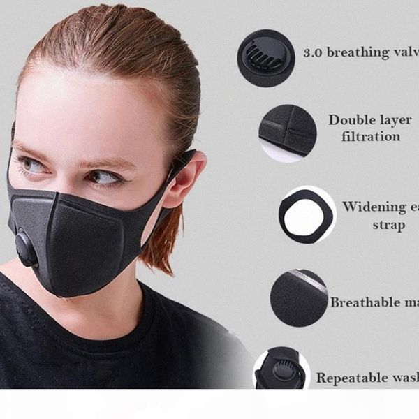 

mask haze filter pm2.5 mouth activated valve respirator breath anti mask reusable carbon masks gxq0# mouth-muffle sponge anti-dust 1pc fbpi