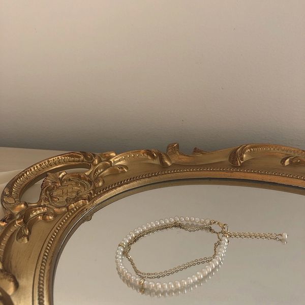 

joiwv bracelet s925 pure silver layered juntian braceletpearl double pearl bracelet women's korean version braceletfreshwater natural t, Golden;silver